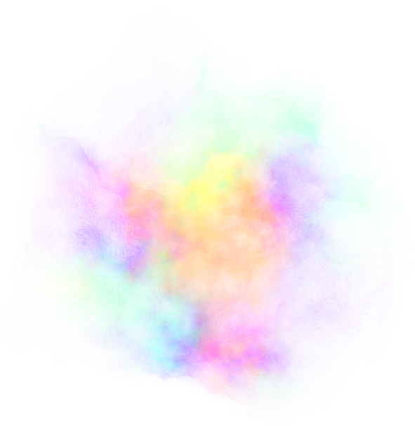 rainbow colored powder on a white background